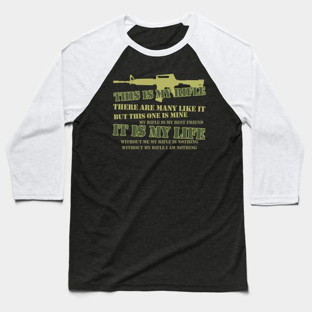 This is my Rifle - Rifle Creed Baseball T-Shirt by Meta Cortex